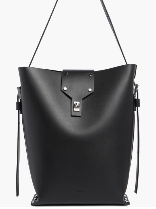All Saints Handbags - New All Saints Black Leather Miró Crossbody Bucket Shoulder Bag Purse Tote